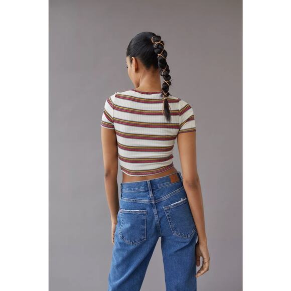 Urban Renewal Remnants Striped Baby Tee - Size Medium - Picture 3 of 6